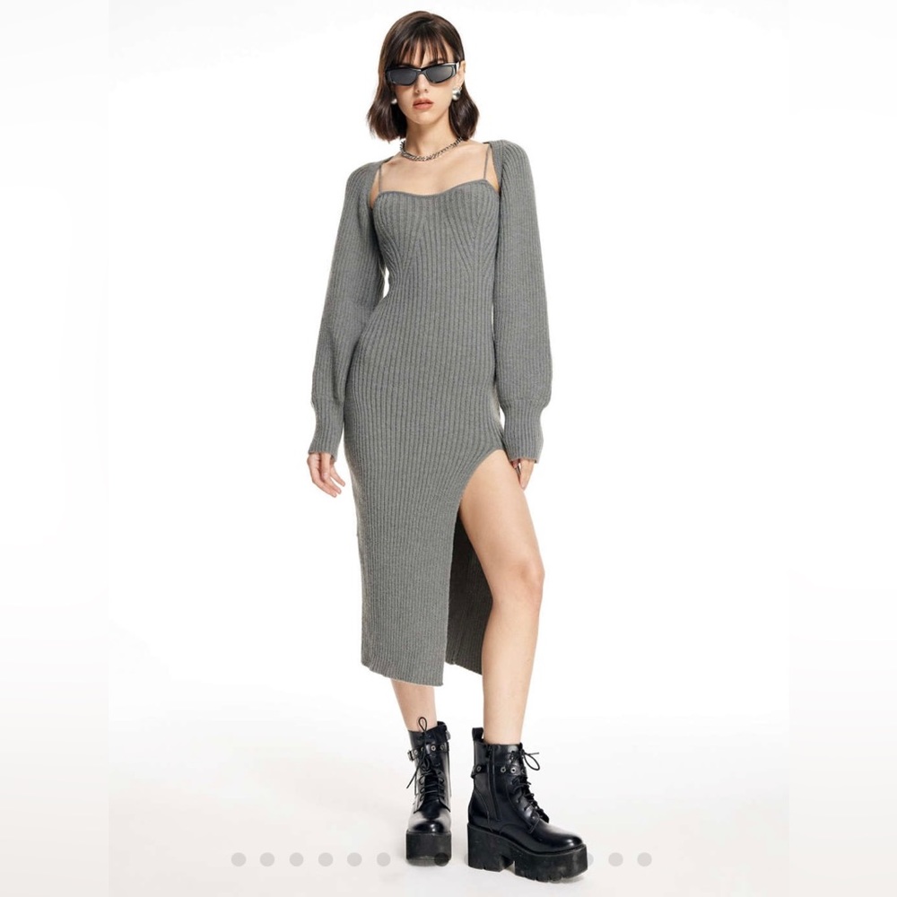 Midi dress and matching sweater